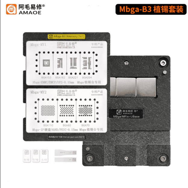 AMAOE MBGA-B3 Platform for Nand Flash IC Reball Memory 7 in 1 – CME ...