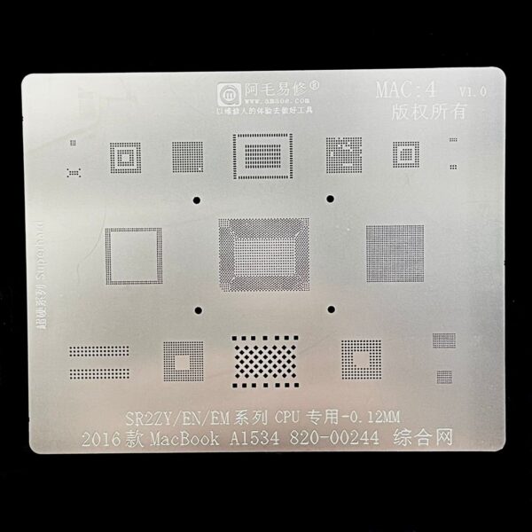 AMAOE Bga Stencils MAC:4 for Laptop (2016) A1534 820-002AA