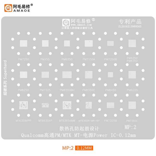 AMAOE Bga Stencils MP:2 Qualcomm PM/MTK-Power IC