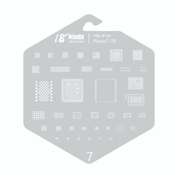 18KINDS BGA Stencils - PML:IP-04 - Phone7/7P