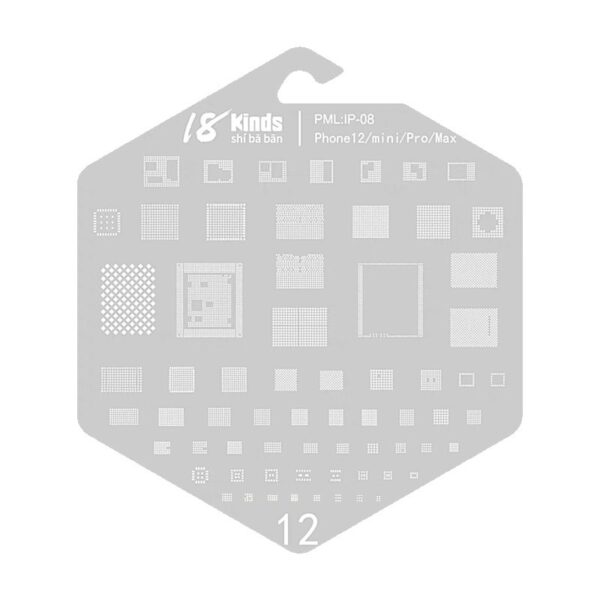 18KINDS BGA Stencils - PML:IP-08 - Phone12/MINI/PRO/MAX