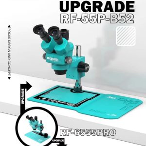 RF4 RF-55P-B52 6.5-55X Stereo Trinocular Microscope