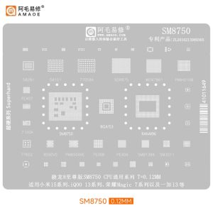 AMAOE BGA STENCILS SM8750 CPU Series for Xiaomi 15 Series , Honor Magic 7 , Oneplus 13