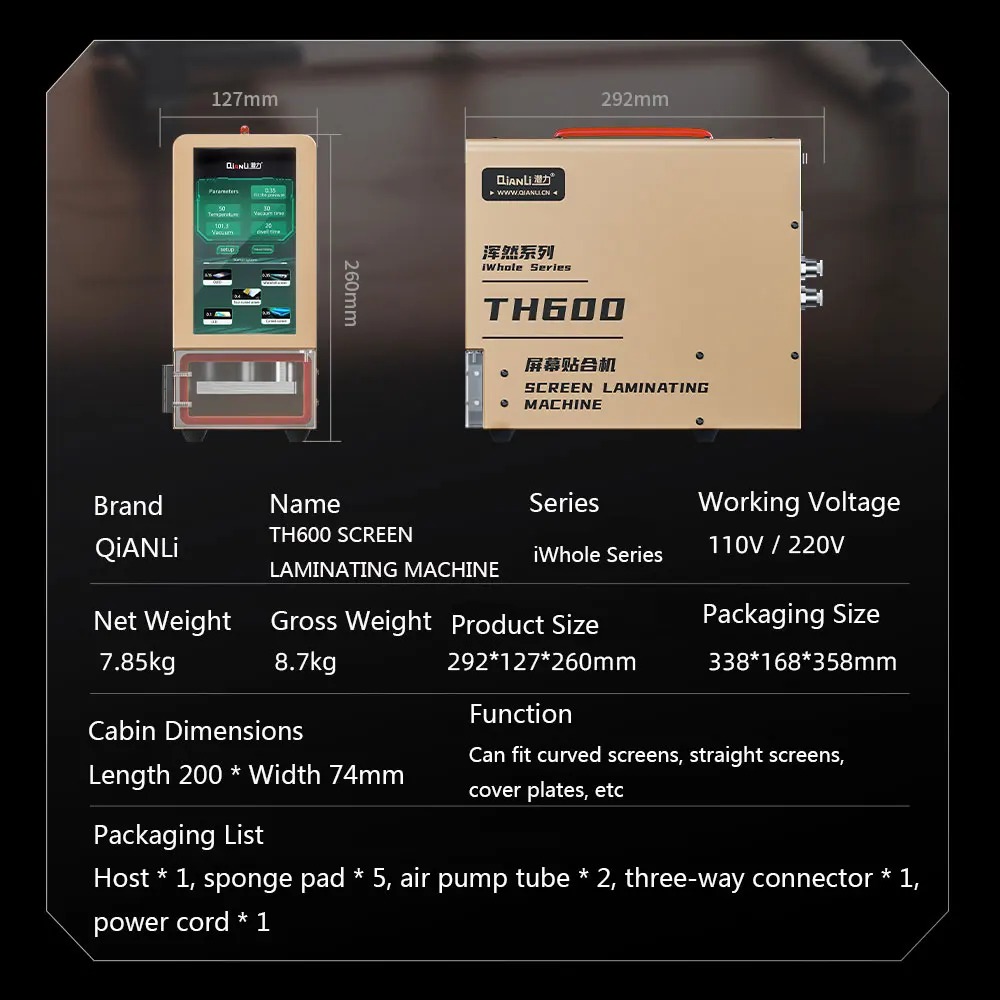 QIANLI TH600 Screen Laminating Machine iWhole Series - Image 6