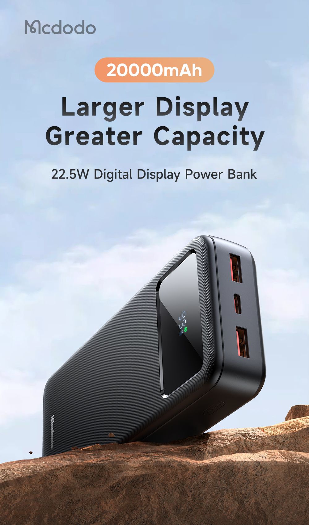 MCDODO MC-423 20000mAh 22.5W Power Bank with Large LED Display – CME ...