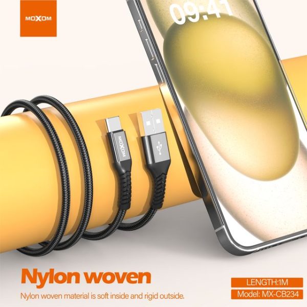 MOXOM MX-CB234 1 Meter 3A Fast Charging Data Cable – CME Distribution ...