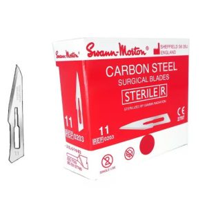 SWANN-MOSTON NO.11 Carbon Steel Surgical Blades Advance Red (1BOX/100PCS)