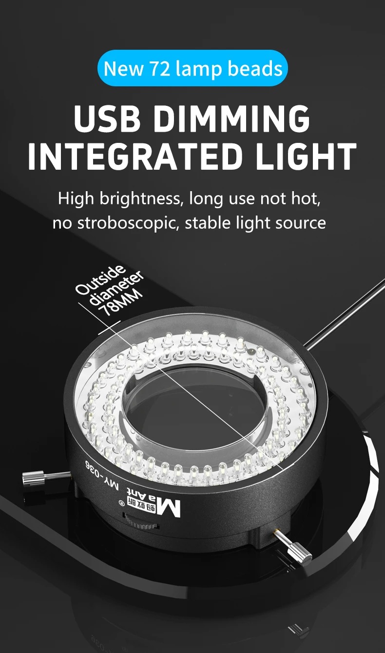 MAANT MY-036 72PCS LED Microscope Dust Prevention - Image 6