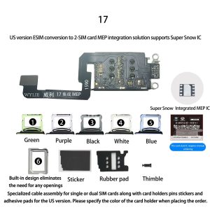 WYLIE MEP IP17 USA LL SET Esim Convert to 2 SIM Card