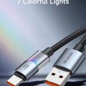 MCDODO CA-818 1.2 Meter 6A Fast Charge Type-C Cable with 7 Colorful Lights