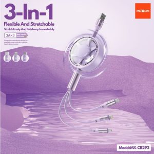 MOXOM MX-CB292 1 Meter 3-IN-1 Flexible Multifunctional Data Cable