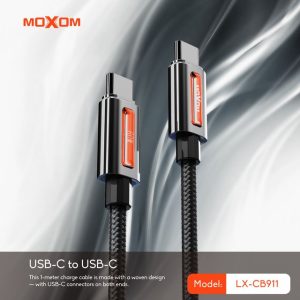 MOXOM LX-CB911 1 Meter 60W Type-C to Type-C Data Cable