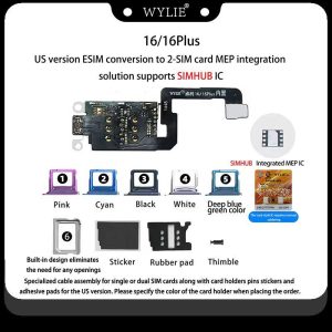 WYLIE 16/16PLUS US Version Esim Conversion to 2-Sim Card MEP Integration Simhub IC