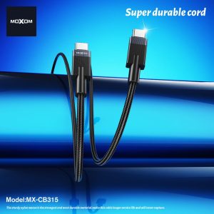 MOXOM MX-CB315 1 Meter PD 60W Fast Charging Type-C to Type-C Data Cable