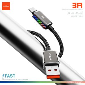 MOXOM MX-CB378 1 Meter 3A Fast Charging LED Data Cable