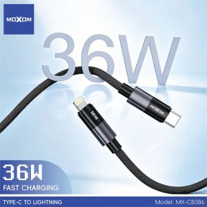 MOXOM MX-CB386 1 Meter 36W Fast Charging Type-C to Phone Data Cable