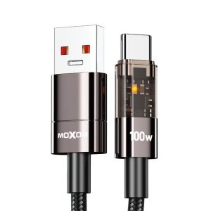 MOXOM LX-CB843 1.8 Meter 100W Auto Power Off Type-C LED Data Cable