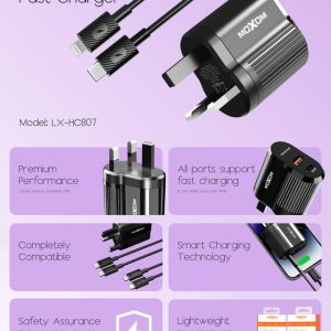 MOXOM LX-HC807 22.5W Dual Ports Fast Charger