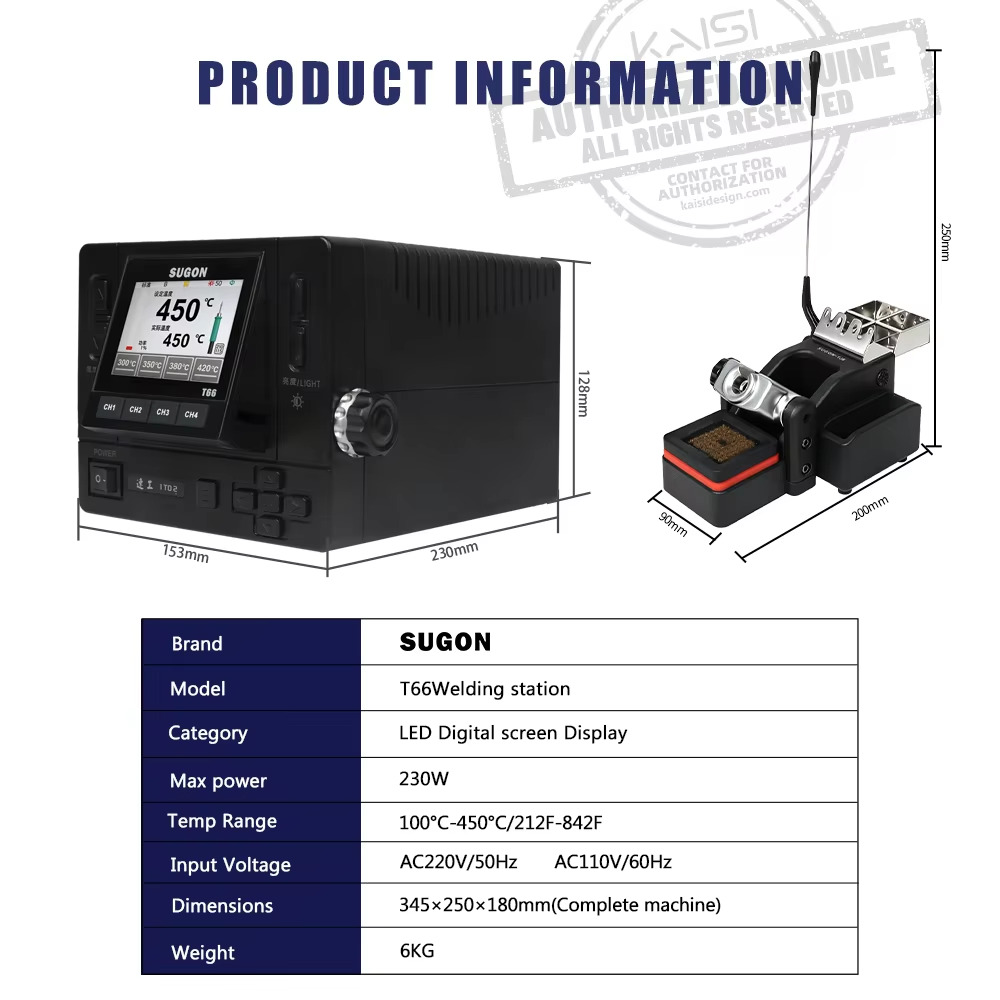 SUGON T66 Double Station Precise Temperature Control (with 210+3TIPS , 245+3TIPS) - Image 10