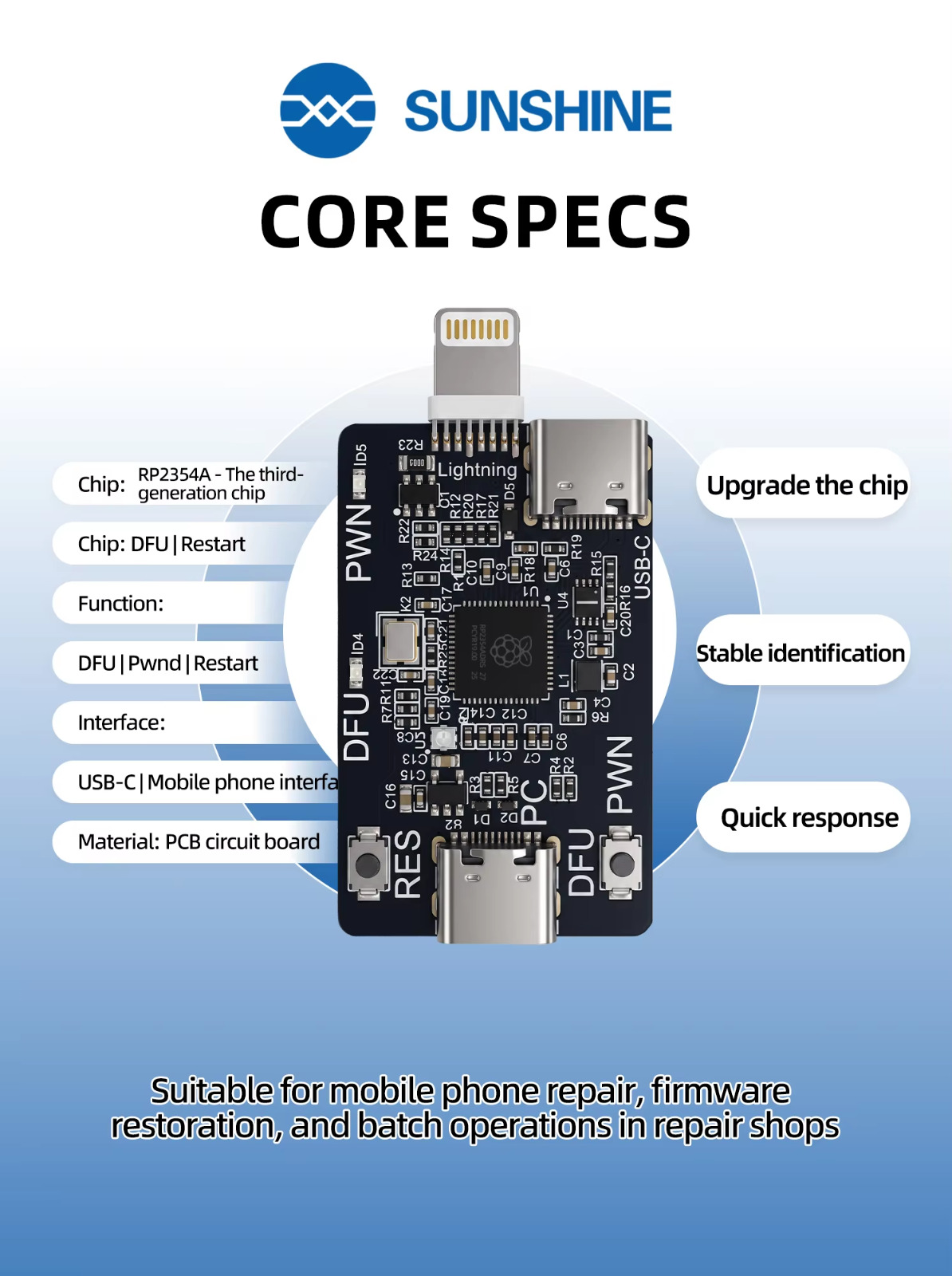 SUNSHINE RP2354A Pico DFU Engineering Board - Image 5