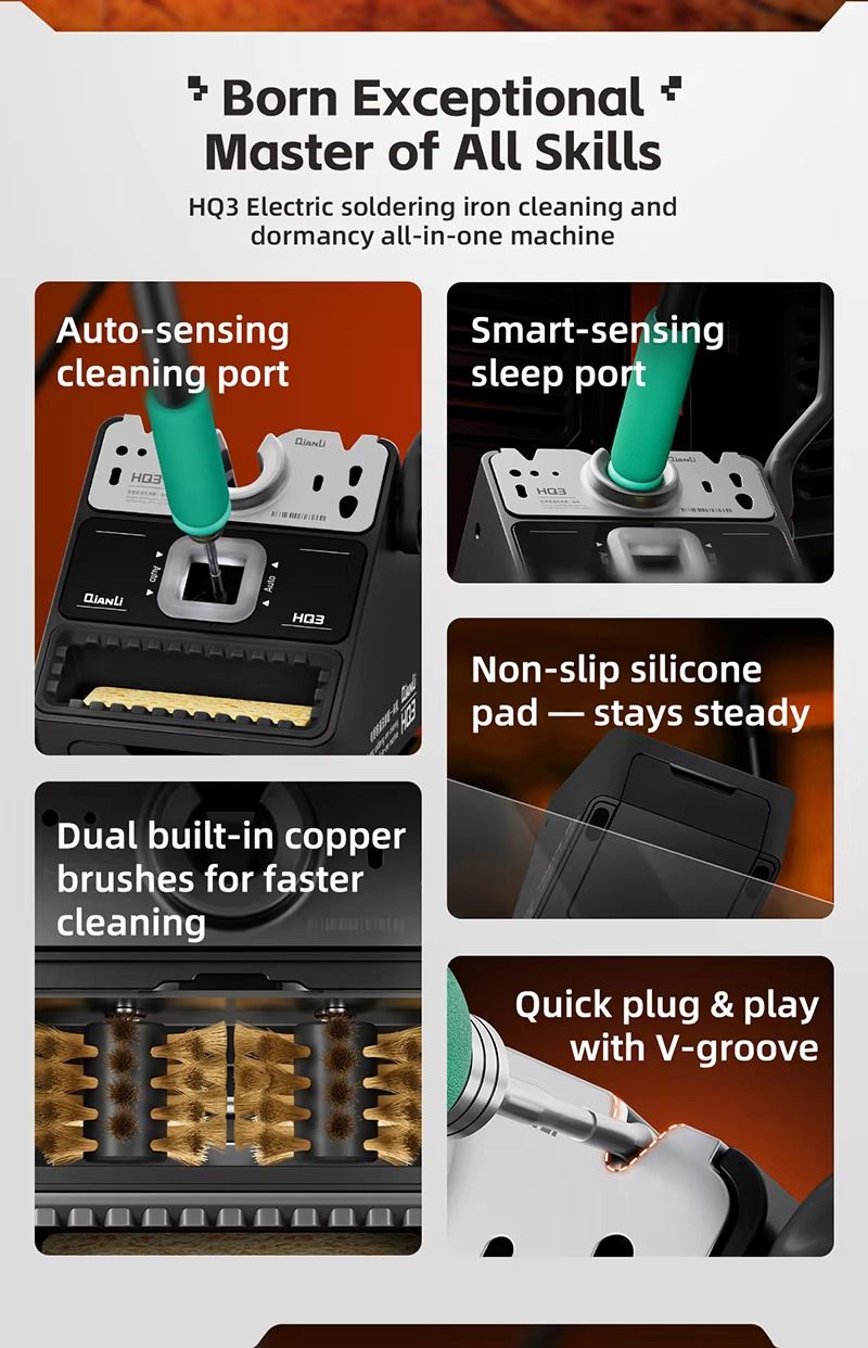 QIANLI HQ3 Electric Soldering Iron Cleaning and Dormancy All-in-One Machine - Image 2
