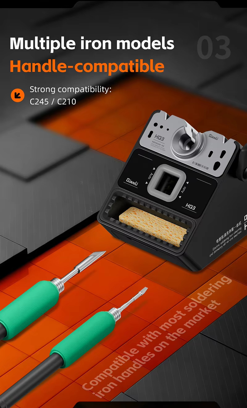 QIANLI HQ3 Electric Soldering Iron Cleaning and Dormancy All-in-One Machine - Image 3
