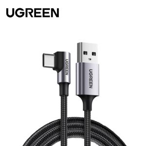 UGREEN US284 USB-A to Type-C 90 Degree Fast Charging Cable 1 Meter -SPACE GRAY 50941