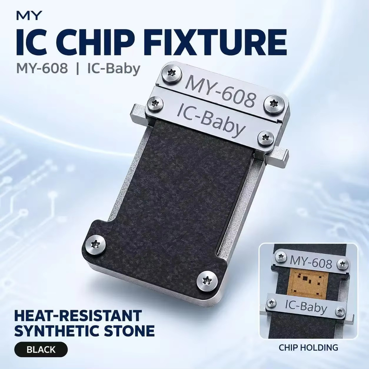 MR.YANG MY-608 IC Baby Chip Positioning Jig - Black - Image 6