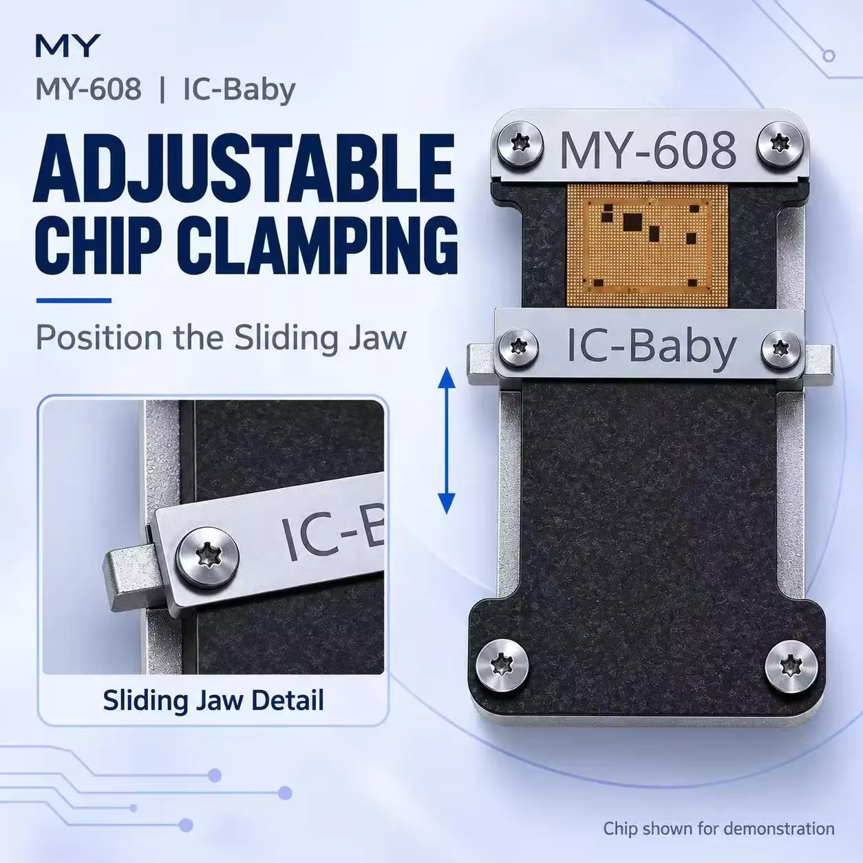 MR.YANG MY-608 IC Baby Chip Positioning Jig - Black - Image 4