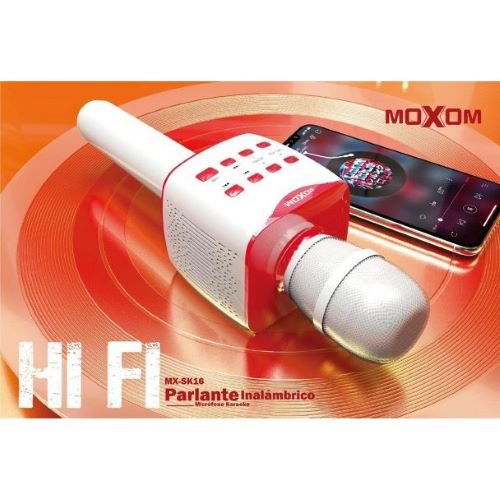 MOXOM MX-SK16 Wireless Karaoke Microphone and Speaker With Phone Holder