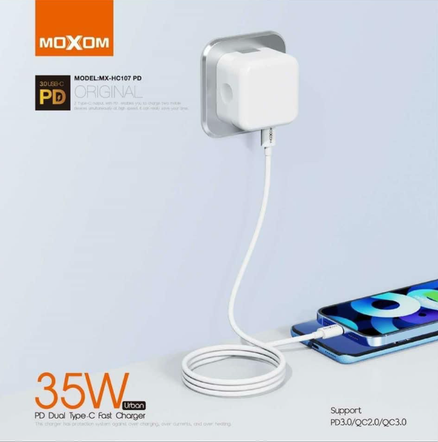 MOXOM MX-HC107 PD 35W Urban PD Dual Type-C Fast Charger - Image 3
