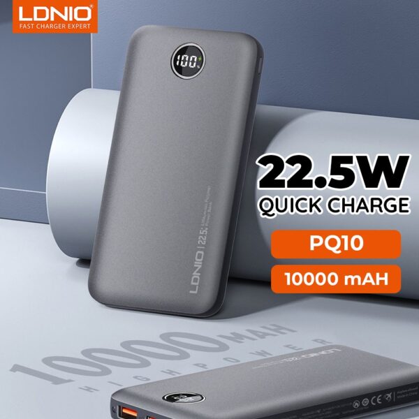 LDNIO PQ10 22.5W Fast Charging Wireless Charge Power Bank 10000mAh