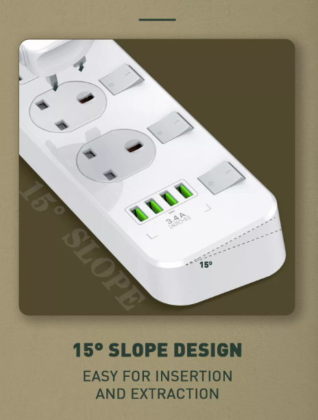 LDNIO SK4466 2500W 4 Power SOCKET AUTO-ID - Image 4