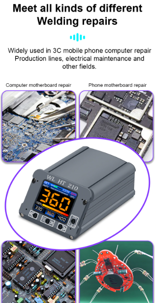 WL HT 210 Intelligent Precision Soldering Station (with 3 Tips) - Image 3