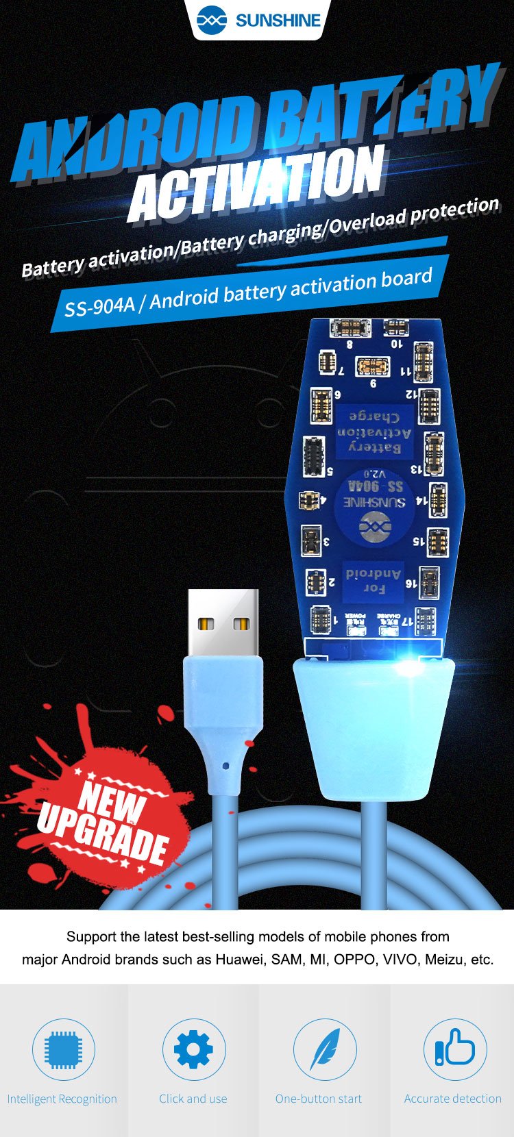 SUNSHINE SS-904A Battery Activation Charge for Android - Image 2