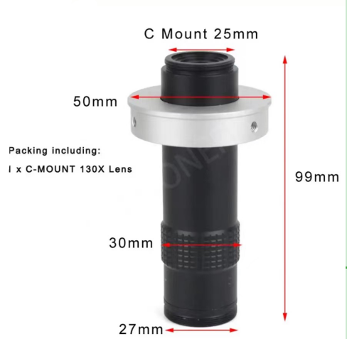 C-Mount 130X Lens for Microscope Digital Camera – CME Distribution Sdn Bhd
