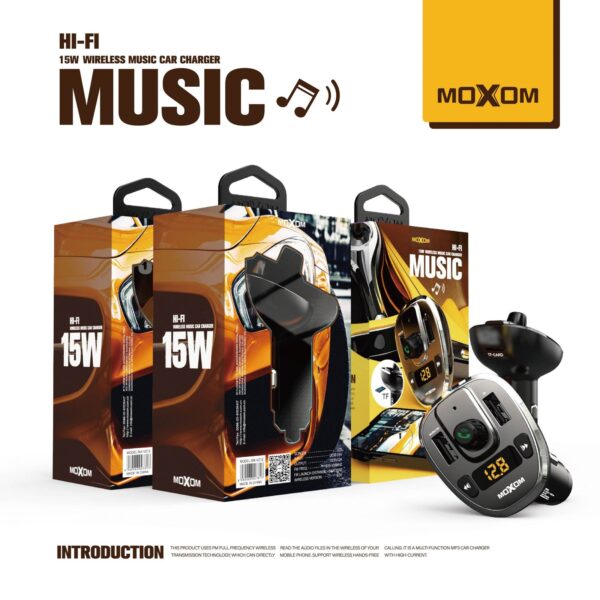 MOXOM MX-VC12 15W Wireless Music Car Charger