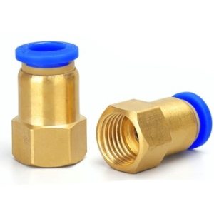 PU Tube Metal PCF8 Series Female Straight Connector : 8MM Plug in Pneumatic Fitting