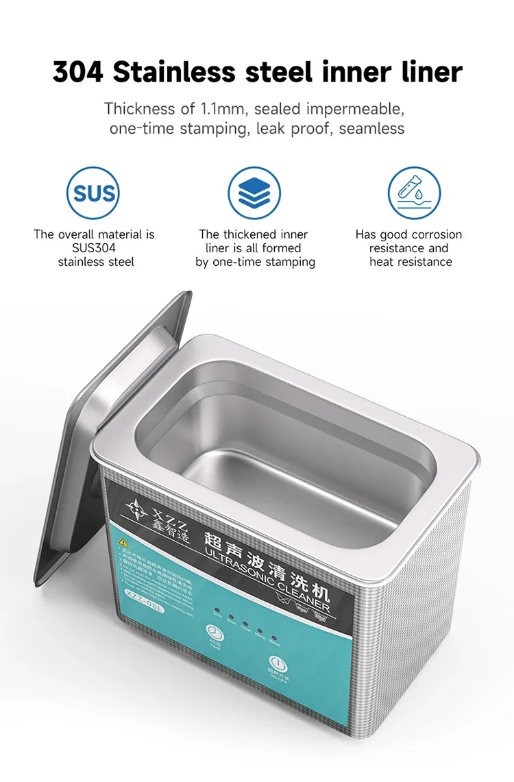 XZZ-08L Ultrasonic Cleaner 0.8L - Image 3