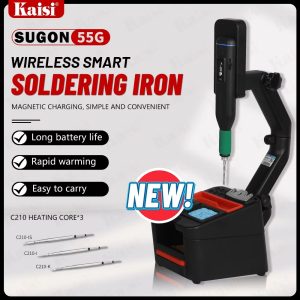 SUGON SG-55G Type-C Rechargeable Portable Electric Soldering Iron with Adjustable Bracket