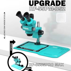 RF4 RF-55PM-B52 Trinocular Stereo Zoom 6.5-55X WF 10X/22MM Microscope