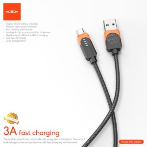 MOXOM MX-CB277 1 Meter 3A Fast Charging Data Cable
