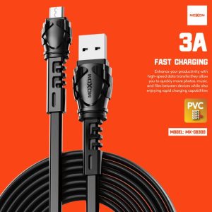 MOXOM MX-CB300 1 Meter 3A Fast Charging Data Cable