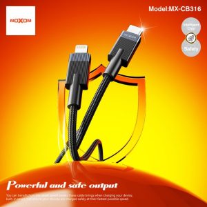 MOXOM MX-CB316 1 Meter 36W Fast Charging Type-C to Phone Data Cable