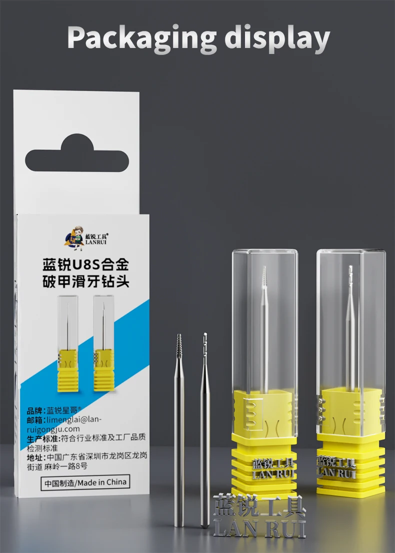 LANRUI U8 Alloy Piercingand Sliding Drill Tips For Screw Loose (2pcs) - Image 7