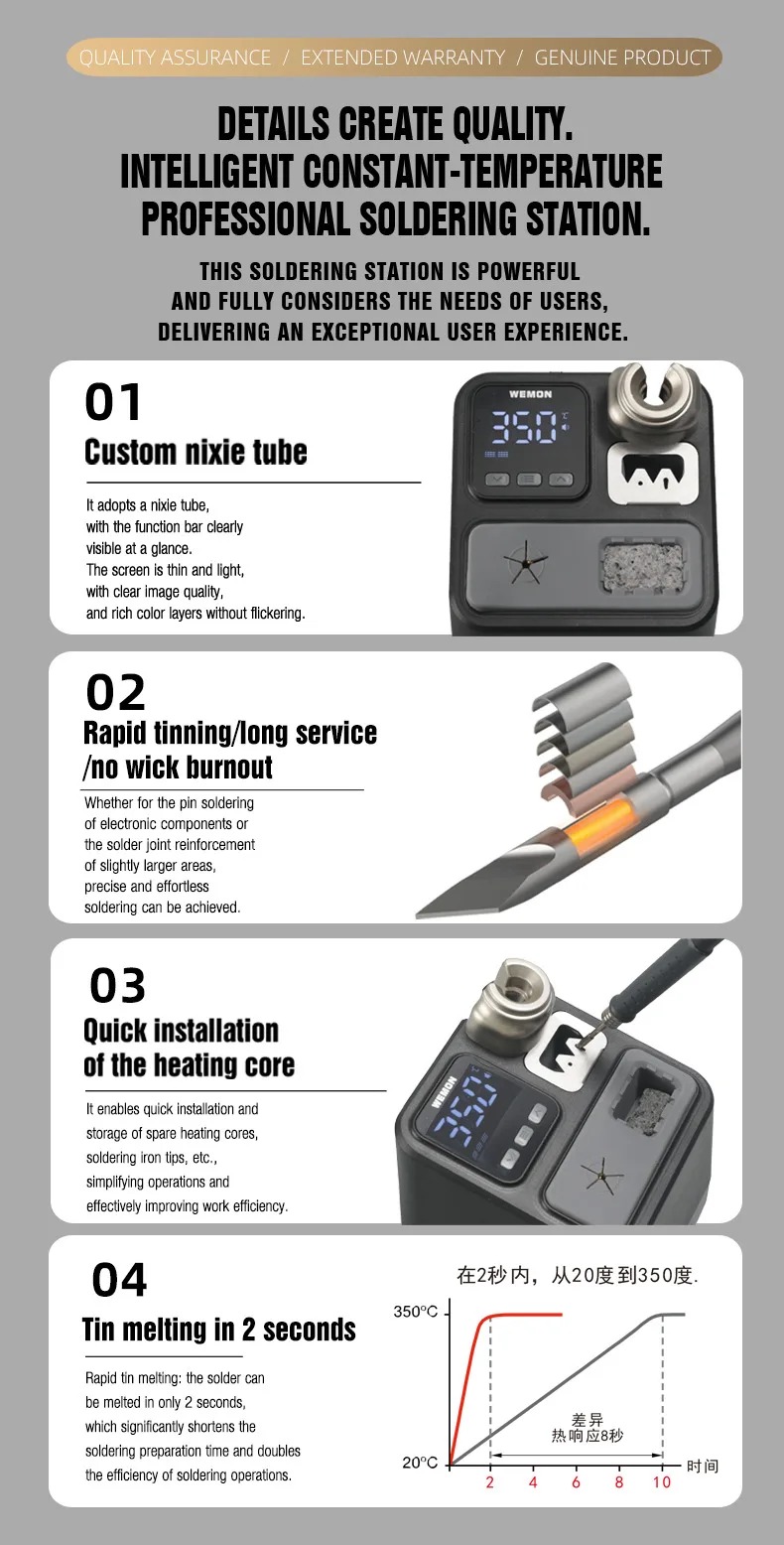 WEMON K21A C210 Intelligent Constant-Temp Professional Soldering Station - Image 7