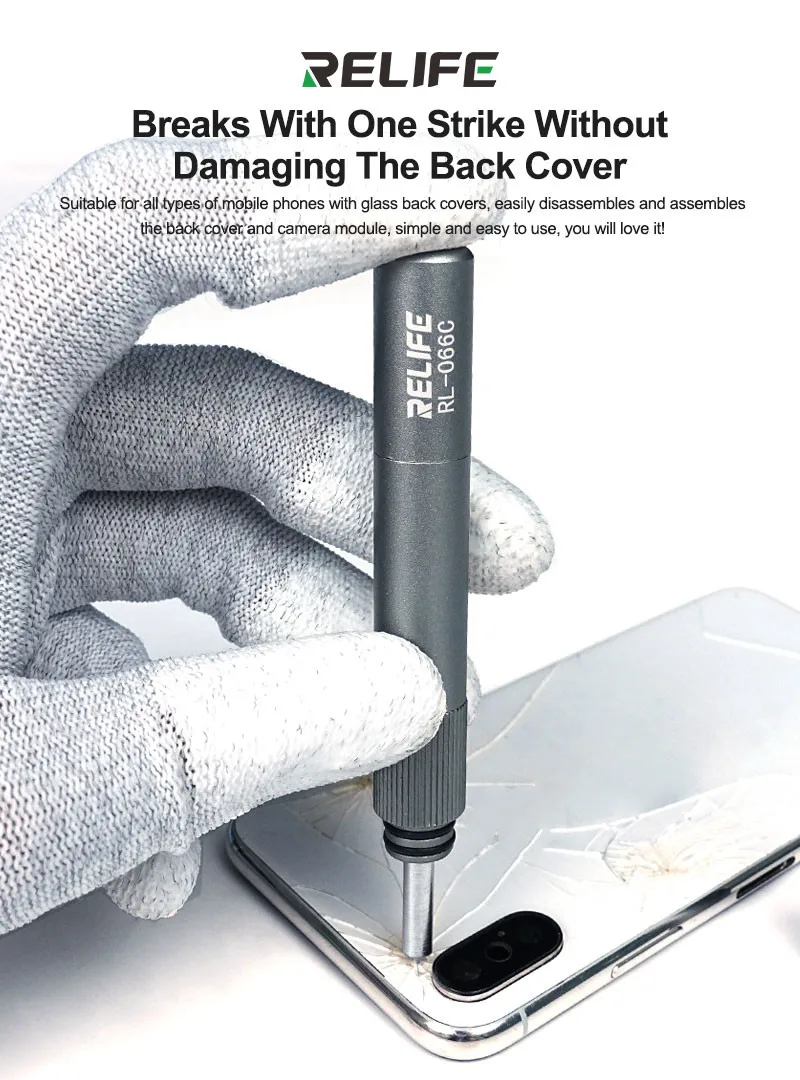 SUNSHINE RELIFE RL-066C Phone Back Cover Glass Removal Tool Pen - Image 5