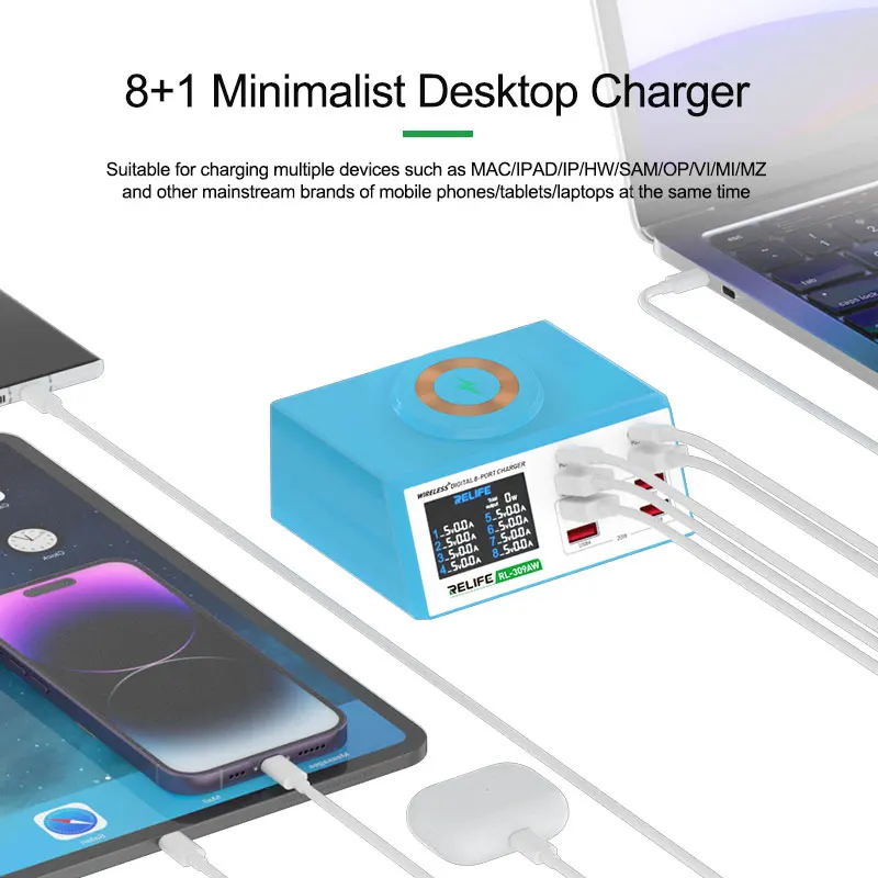 SUNSHINE RELIFE RL-309AW Wireless Digital 8-Port Charger - Image 3