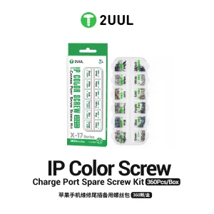 2UUL SC13 Phone Color Screw Charge Port Spare Screw Kit  X-17 (360PCS/BOX)