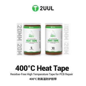 2UUL HT02 Residue-Free High 400°C Heat Tape 20MM*20M (5 Rolls/BOX)